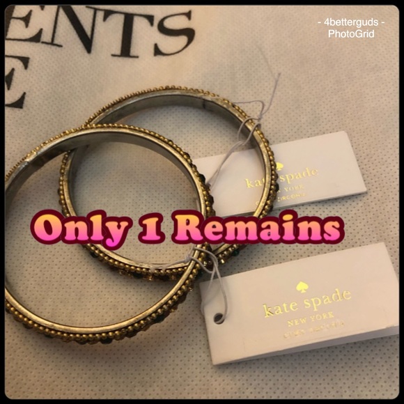RARE Kate Spade Gold Gems Cubic Zirconia Elegant Edge Bangle Bracelet Petite New - Picture 4 of 16
